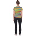 Colorful Background Pattern Short Sleeve Sports Top  View2