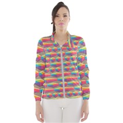 Background Abstract Colorful Windbreaker (women) by Wegoenart