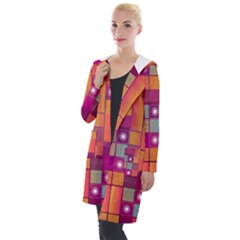 Abstract Background Colorful Hooded Pocket Cardigan by Wegoenart