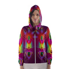 Abstract Bright Colorful Background Hooded Windbreaker (women) by Wegoenart