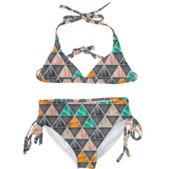Abstract Geometric Triangle Shape Kids  Classic Bikini Set by Wegoenart
