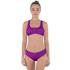 Pattern Lines Stripes Texture Criss Cross Bikini Set by Wegoenart