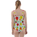 Pattern Fruit Fruits Orange Green Twist Front Tankini Set View2