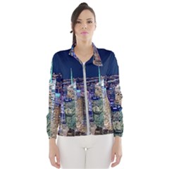 New York Manhattan Night Building Windbreaker (women) by Wegoenart