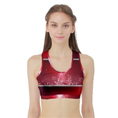 Christmas Candles Sports Bra With Border