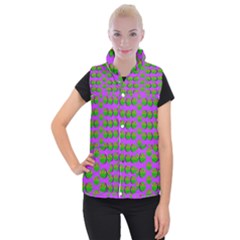 The Happy Eyes Of Freedom In Polka Dot Cartoon Pop Art Women s Button Up Vest by pepitasart