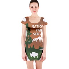 U S  National Park Service Arrowhead Insignia Short Sleeve Bodycon Dress by abbeyz71