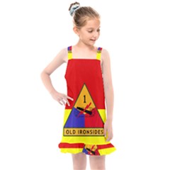 Flag Of U S  Army 1st Armored Division Kids  Overall Dress by abbeyz71