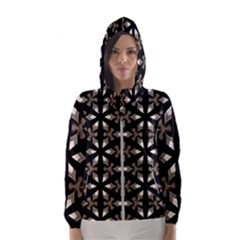 Earth Tone Floral  Hooded Windbreaker (women) by kenique