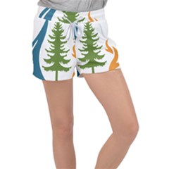 Forest Christmas Tree Spruce Women s Velour Lounge Shorts by Desi8484
