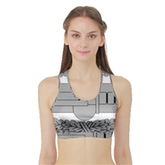 U S  Army Combat Action Badge Sports Bra With Border by abbeyz71