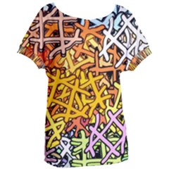 Color Colors Network Networks Women s Oversized Tee by Pakrebo