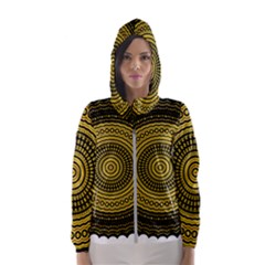 Design Circular Shape Round Hooded Windbreaker (women) by Pakrebo