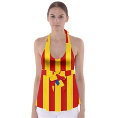 Blue Estelada Catalan Independence Flag Babydoll Tankini Top by abbeyz71