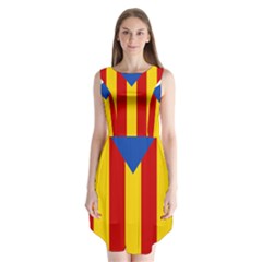 Blue Estelada Catalan Independence Flag Sleeveless Chiffon Dress   by abbeyz71