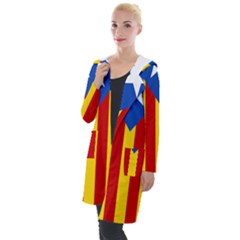 Blue Estelada Catalan Independence Flag Hooded Pocket Cardigan by abbeyz71