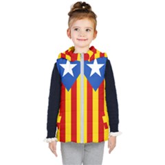 Blue Estelada Catalan Independence Flag Kids  Hooded Puffer Vest by abbeyz71