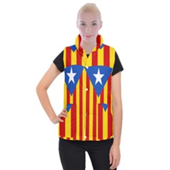 Blue Estelada Catalan Independence Flag Women s Button Up Vest by abbeyz71