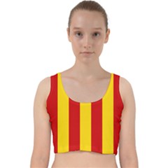 Blue Estelada Catalan Independence Flag Velvet Racer Back Crop Top by abbeyz71