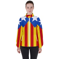 Blue Estelada Catalan Independence Flag High Neck Windbreaker (women) by abbeyz71