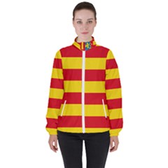 Flag Of Valencia  High Neck Windbreaker (women) by abbeyz71