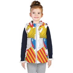 Flag Map Of Valencia Kids  Hooded Puffer Vest by abbeyz71