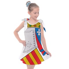 Flag Map Of Valencia Kids  Tie Up Tunic Dress by abbeyz71