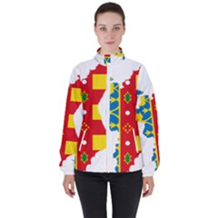 Flag Map Of Valencia High Neck Windbreaker (women) by abbeyz71