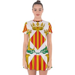 City Of Valencia Coat Of Arms Drop Hem Mini Chiffon Dress by abbeyz71