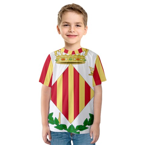 City Of Valencia Coat Of Arms Kids  Sport Mesh Tee by abbeyz71