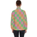 Checkerboard Pastel Squares High Neck Windbreaker (Women) View2