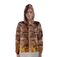 Caverns Rock Formation Cave Rock Hooded Windbreaker (women) by Pakrebo