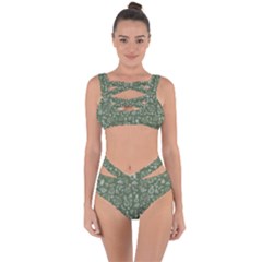 Tropical Pattern Bandaged Up Bikini Set  by Valentinaart