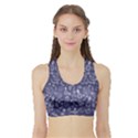 Tropical pattern Sports Bra with Border View1