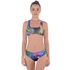 Fractal Artwork Art Swirl Vortex Criss Cross Bikini Set by Pakrebo