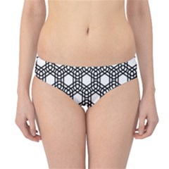 Geometric Floral Curved Shape Motif Hipster Bikini Bottoms by Pakrebo