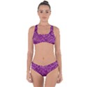 Purple Pattern Background Criss Cross Bikini Set View1