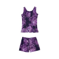Amethyst Purple Violet Geode Slice Kids  Boyleg Swimsuit by genx