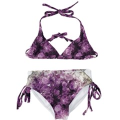 Amethyst Purple Violet Geode Slice Kids  Classic Bikini Set by genx