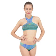 Power Of 3 High Neck Bikini Set by PurpleDuckyDesigns