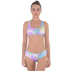 Abstract Background Texture Criss Cross Bikini Set by Pakrebo