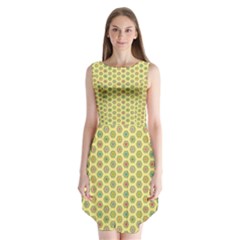 A Hexagonal Pattern Sleeveless Chiffon Dress   by Pakrebo