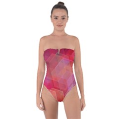 Abstract Background Texture Tie Back One Piece Swimsuit by Pakrebo