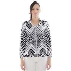 Pattern Tile Repeating Geometric Windbreaker (women) by Pakrebo