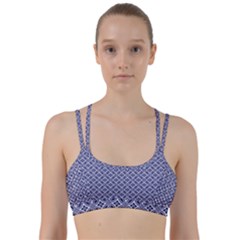 Wreath Differences Indigo Deep Blue Line Them Up Sports Bra by Pakrebo