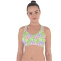Lily Flowers Green Plant Natural Cross String Back Sports Bra View1