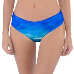 Blue Sky Artwork Drawing Painting Reversible Classic Bikini Bottoms by Pakrebo