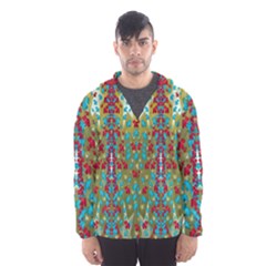 Raining Paradise Flowers In The Moon Light Night Hooded Windbreaker (men) by pepitasart