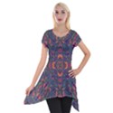 Tile Repeating Colors Textur Short Sleeve Side Drop Tunic View1