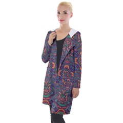 Tile Repeating Colors Textur Hooded Pocket Cardigan by Pakrebo